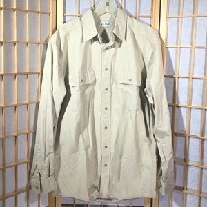L.L. Bean button down Dress Shirt, M Tall, Tan